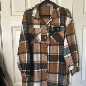 Women's Flannel Jacket, Size Large